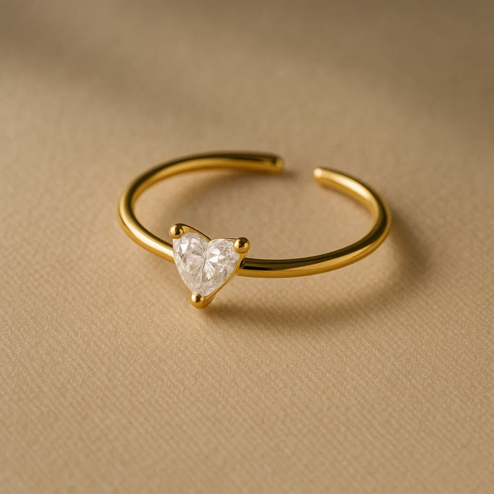 Adjustable Heart Ring